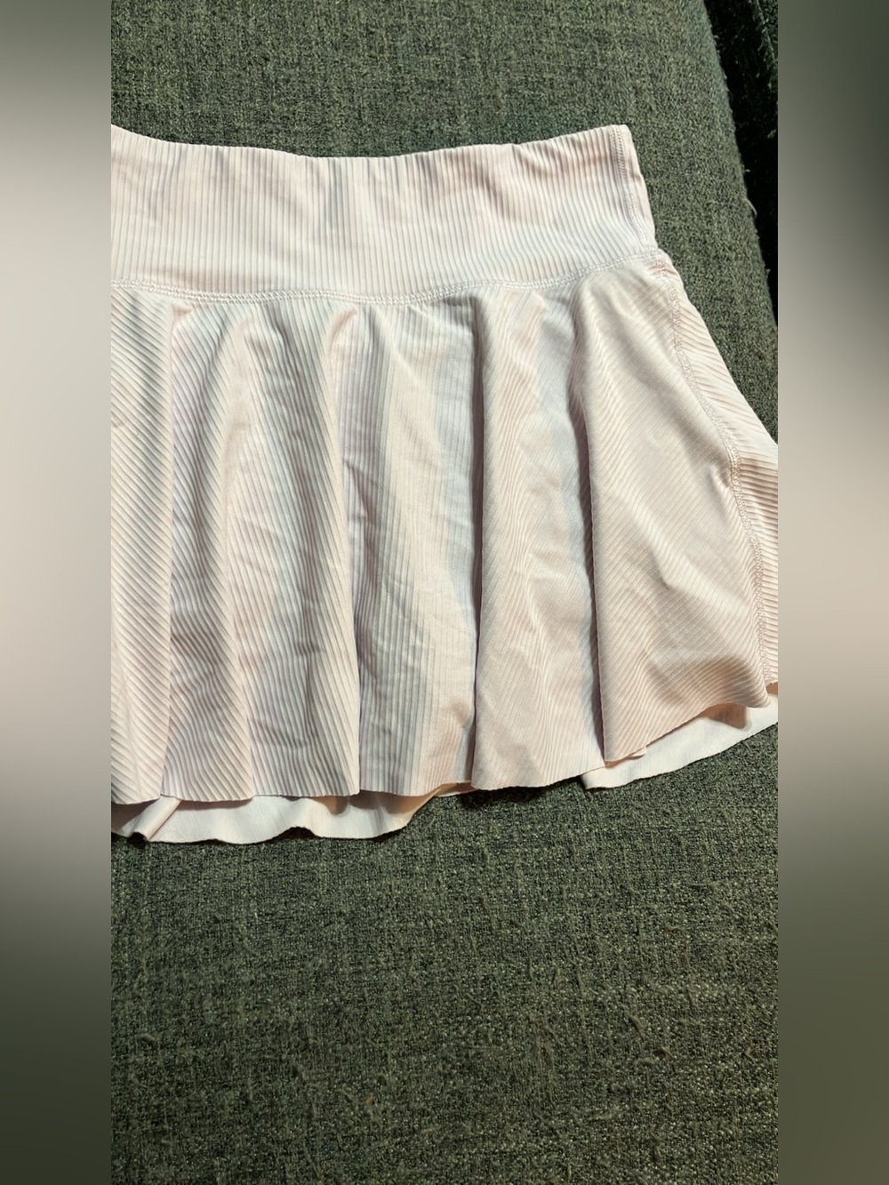 Light Pink Pleated Mini Skirt